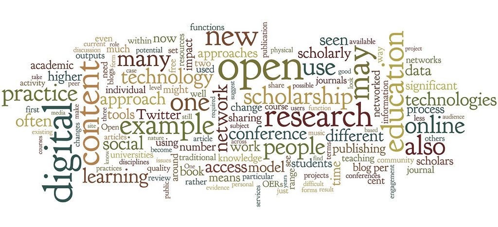 Word Cloud from the digital scholar book;