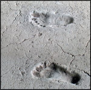 Ancient footprints of Acahualinca