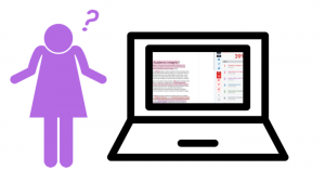 A confused woman and a turnitin report.