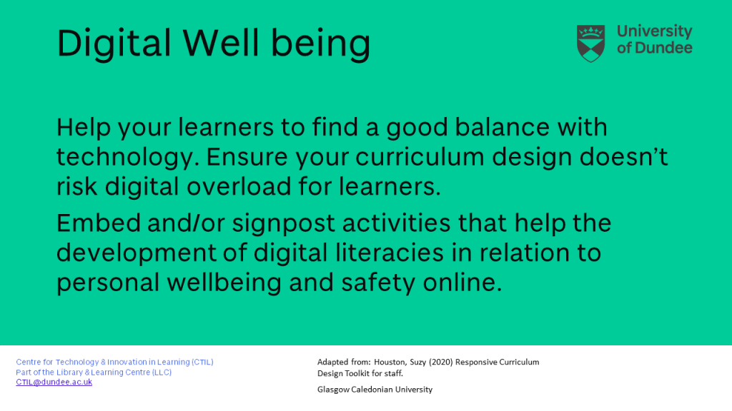 Digital wellbeing card - full text in slide deck
