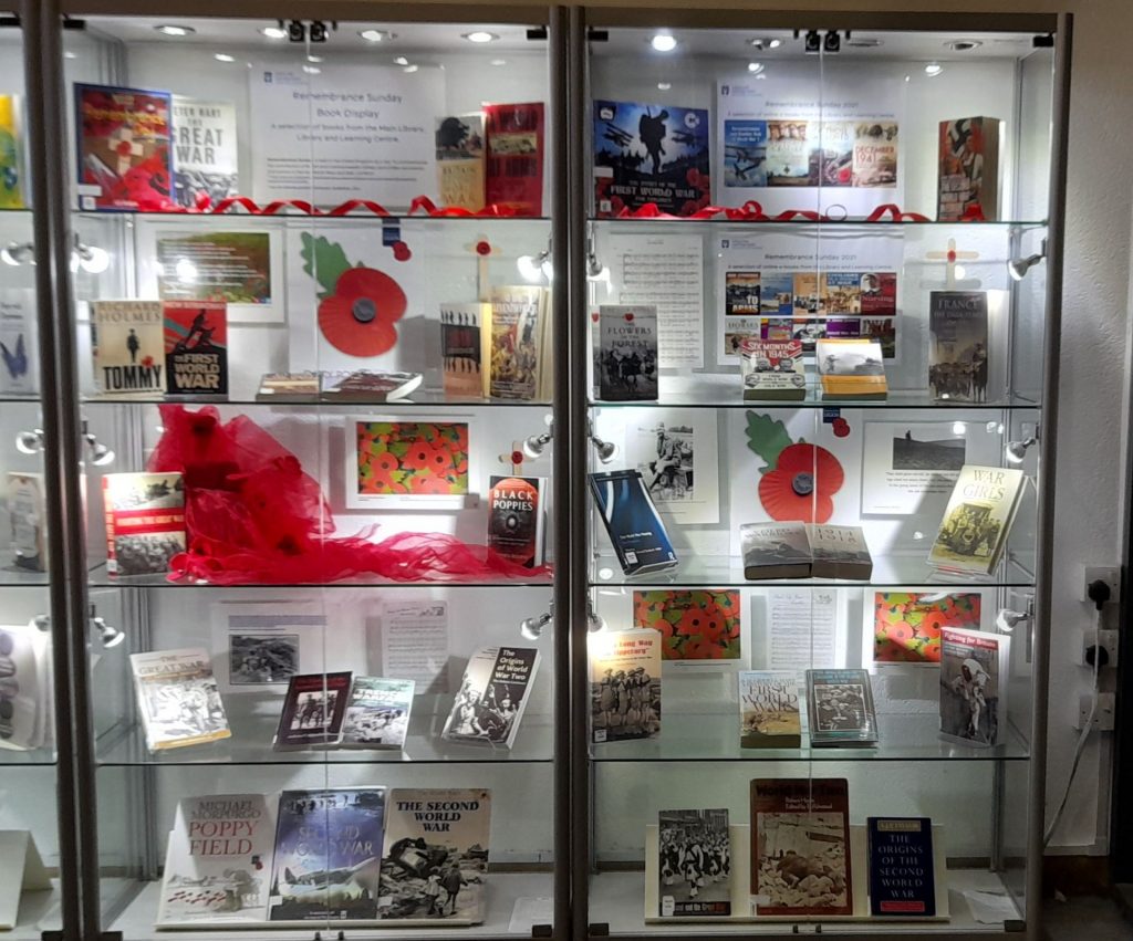 Remembrance Day display, Main Library 2021