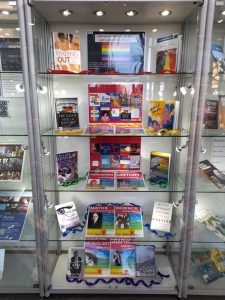 LGBT History Month February 2023. Book display - Main Library Foyer. Photo: Y.McK