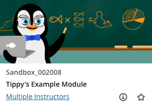 Screenshot of course card image. The image depicts Tippy the penguin teaching on a chalkboard.
