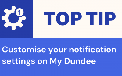 Customise Notifications on My Dundee