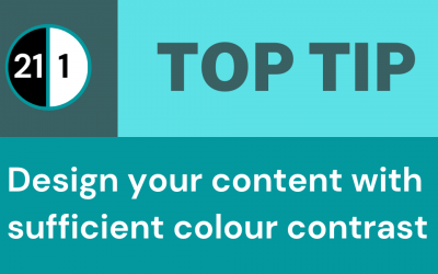 Design your Content with Sufficient Colour Contrast